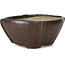 Square brown bonsai pot by Bonsai - 108 x 106 x 52 mm