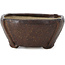 Square brown bonsai pot by Bonsai - 108 x 106 x 52 mm