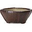 Square brown bonsai pot by Bonsai - 108 x 106 x 52 mm