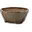 Vierkante lila en bruine bonsai pot van Bonsai - 112 x 112 x 50 mm