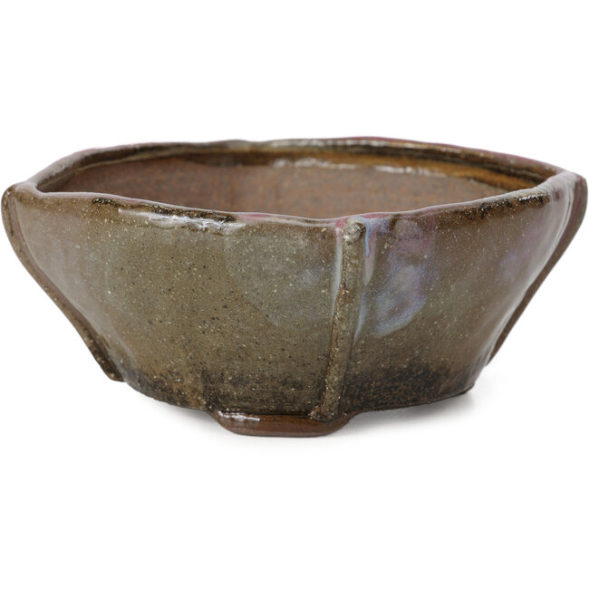 Vaso per bonsai quadrato lilla e marrone di Bonsai - 112 x 112 x 50 mm