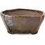 Vierkante lila en bruine bonsai pot van Bonsai - 112 x 112 x 50 mm