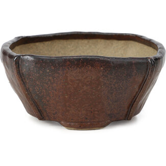 Bonsai 111 mm square brown bonsai pot by Bonsai, Japan