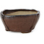 Square brown bonsai pot by Bonsai - 111 x 107 x 50 mm