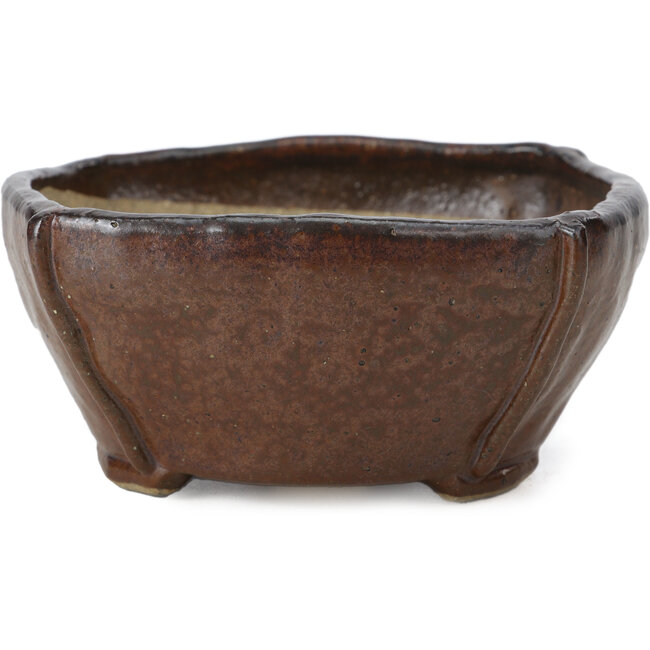 Vaso per bonsai quadrato marrone di Bonsai - 111 x 107 x 50 mm