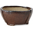 Square brown bonsai pot by Bonsai - 111 x 107 x 50 mm