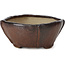 Square brown bonsai pot by Bonsai - 111 x 107 x 50 mm