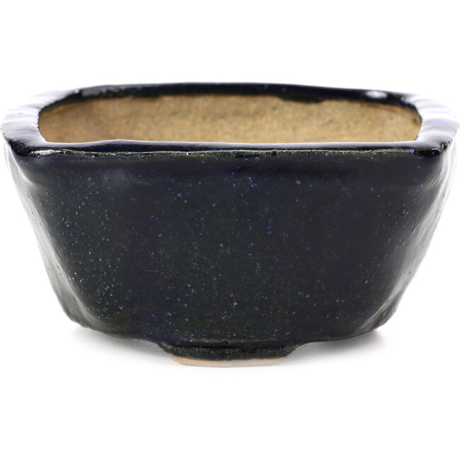 Pot à bonsaï carré bleu par Bonsai - 112 x 107 x 54 mm