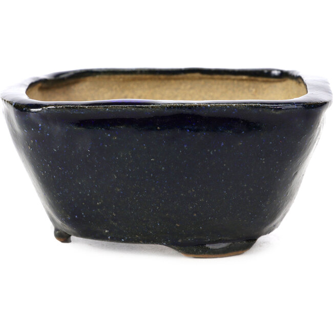 Square blue bonsai pot by Bonsai - 112 x 107 x 54 mm