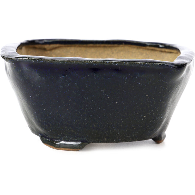 Quadratische blaue Bonsaischale von Bonsai - 112 x 107 x 54 mm