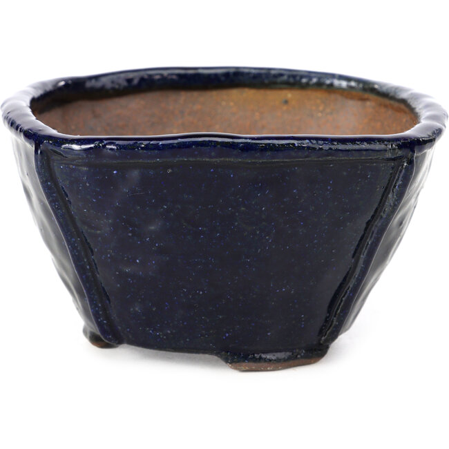 Quadratische blaue Bonsaischale von Bonsai - 117 x 117 x 63 mm