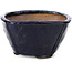 Square blue bonsai pot by Bonsai - 117 x 117 x 63 mm