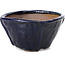 Square blue bonsai pot by Bonsai - 117 x 117 x 63 mm