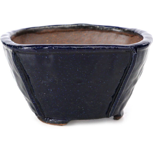 Quadratische blaue Bonsaischale von Bonsai - 117 x 117 x 63 mm