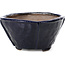 Square blue bonsai pot by Bonsai - 117 x 117 x 63 mm