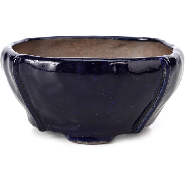 Square blue bonsai pot by Bonsai - 112 x 112 x 52 mm