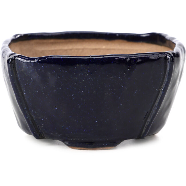 Pot à bonsaï carré bleu par Bonsai - 104 x 104 x 58 mm
