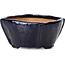 Square blue bonsai pot by Bonsai - 104 x 104 x 58 mm