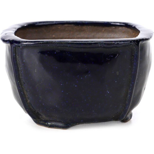 Pot à bonsaï carré bleu par Bonsai - 104 x 104 x 65 mm