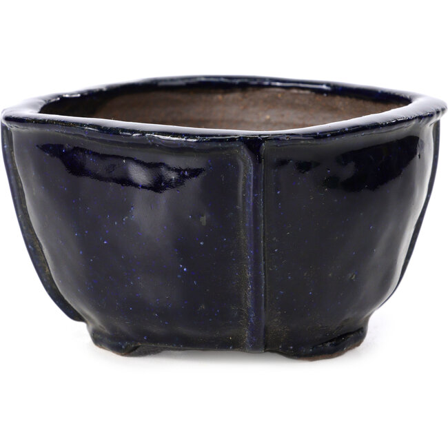 Pot à bonsaï carré bleu par Bonsai - 104 x 104 x 65 mm