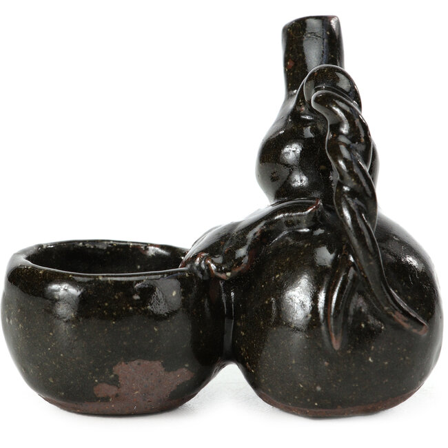 Ronde bruine bonsaipot - 75 x 50 x 65 mm