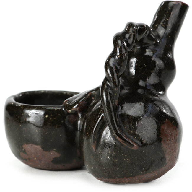 Pot à bonsaï rond marron - 75 x 50 x 65 mm