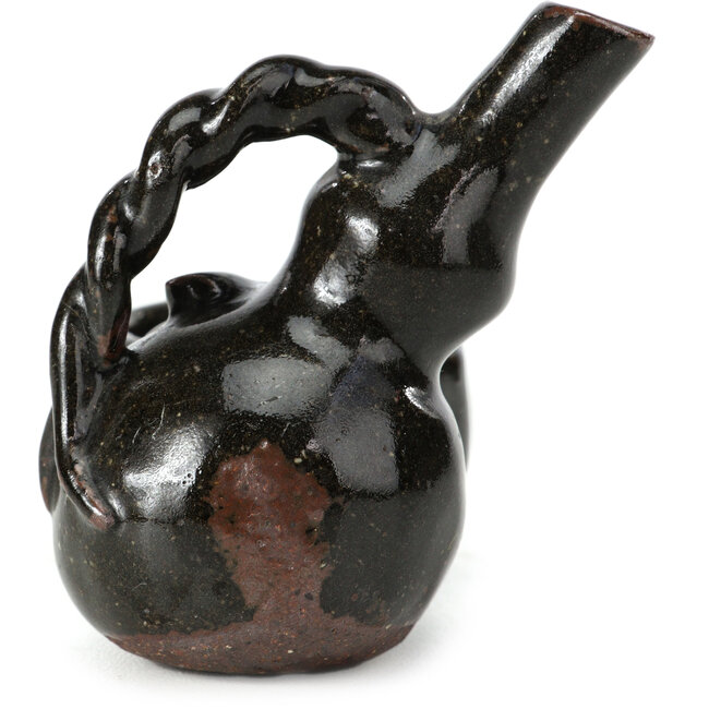 Maceta de bonsái marrón redonda - 75 x 50 x 65 mm