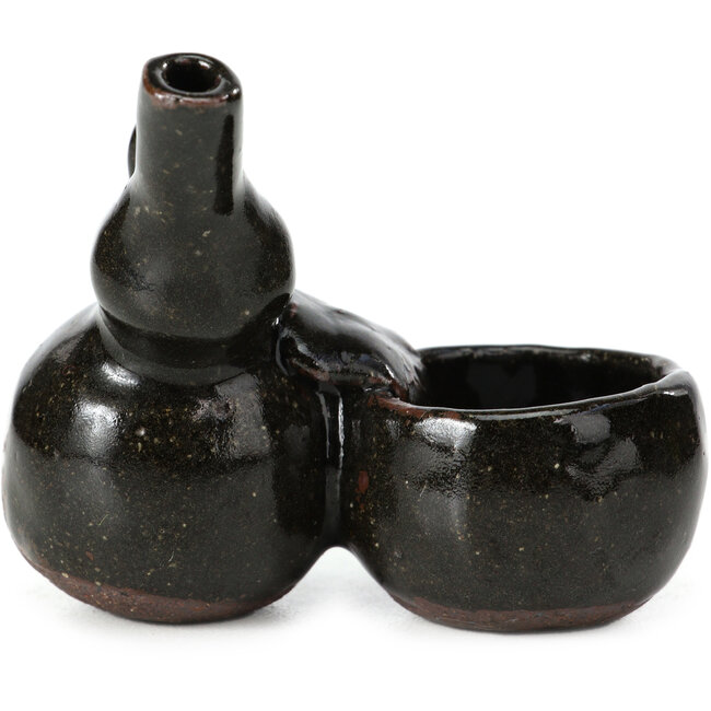 Round brown bonsai pot - 75 x 50 x 65 mm