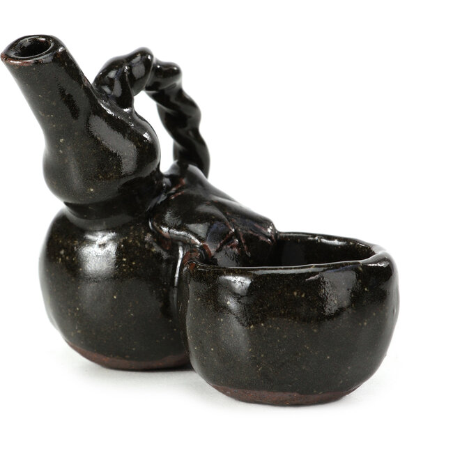 Maceta de bonsái marrón redonda - 75 x 50 x 65 mm