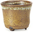 Vaso per bonsai rotondo beige - 50 x 50 x 41 mm