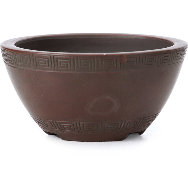 Round unglazed bonsai pot by Bigei - 75 x 75 x 40 mm