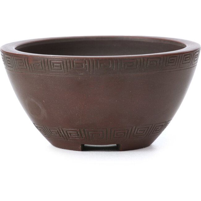 Maceta de bonsái redonda sin esmaltar de Bigei - 75 x 75 x 40 mm