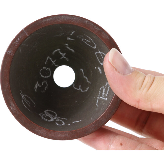 Pot à bonsaï rond non émaillé par Bigei - 75 x 75 x 40 mm