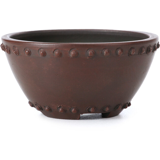 Round unglazed bonsai pot by Bigei - 72 x 72 x 38 mm