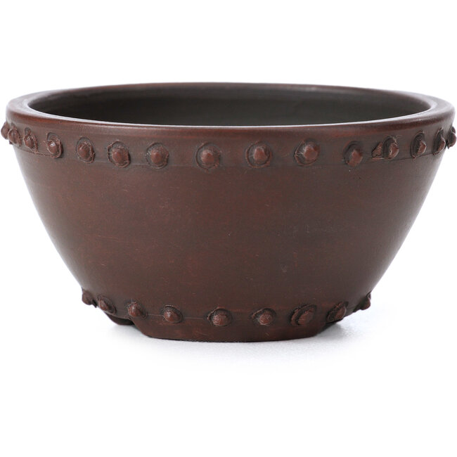Round unglazed bonsai pot by Bigei - 72 x 72 x 38 mm