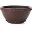 Round unglazed bonsai pot by Bigei - 72 x 72 x 38 mm