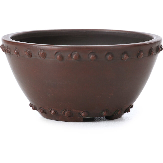 Maceta de bonsái redonda sin esmaltar de Bigei - 72 x 72 x 38 mm