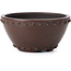 Round unglazed bonsai pot by Bigei - 72 x 72 x 38 mm