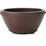 Round unglazed bonsai pot by Bigei - 72 x 72 x 38 mm