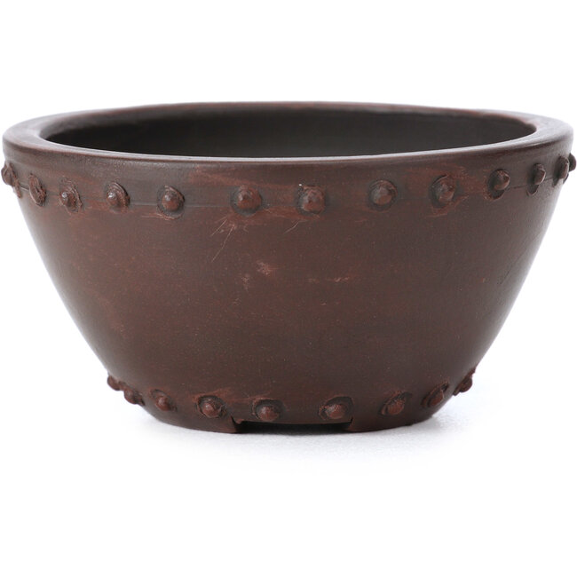 Vaso per bonsai rotondo non smaltato di Bigei - 72 x 72 x 38 mm