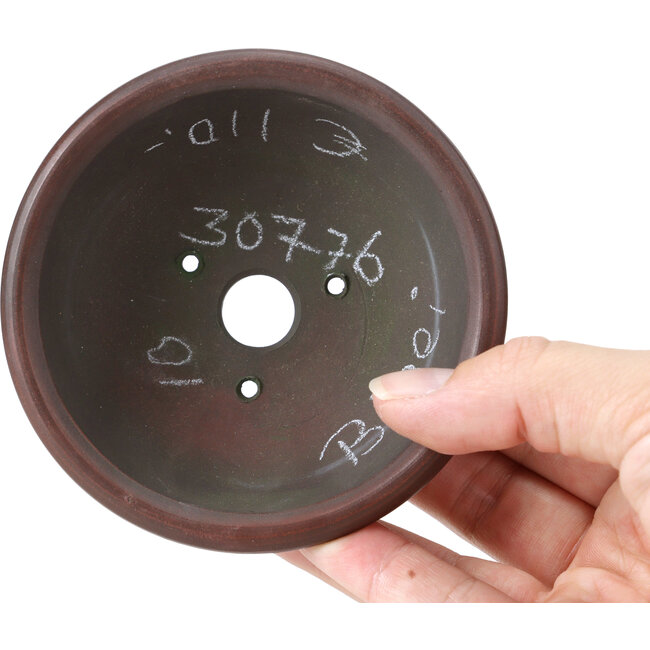 Pot à bonsaï rond non émaillé par Bigei - 100 x 100 x 40 mm