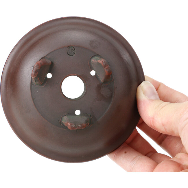 Maceta de bonsái redonda sin esmaltar de Bigei - 100 x 100 x 40 mm