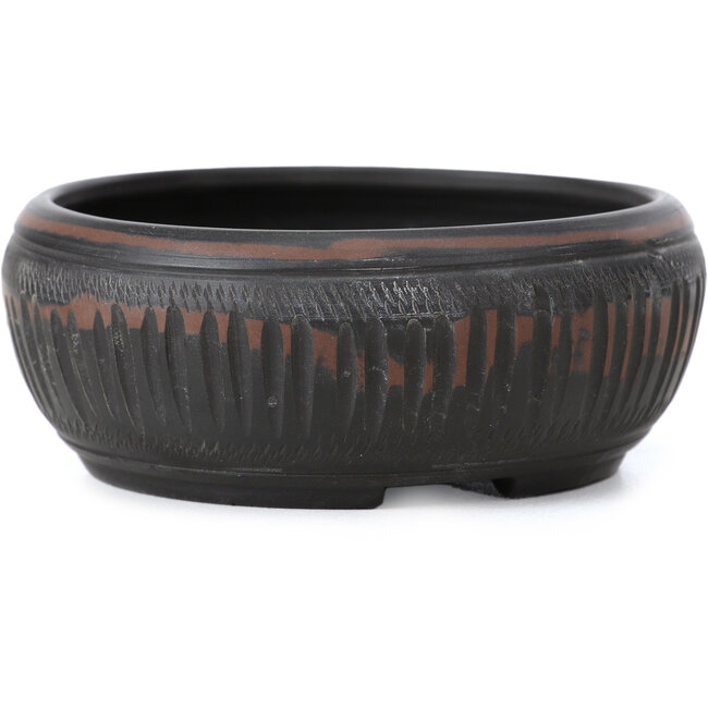 Vaso per bonsai rotondo non smaltato di Bigei - 100 x 100 x 38 mm