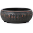 Round unglazed bonsai pot by Bigei - 100 x 100 x 38 mm