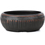 Round unglazed bonsai pot by Bigei - 100 x 100 x 38 mm