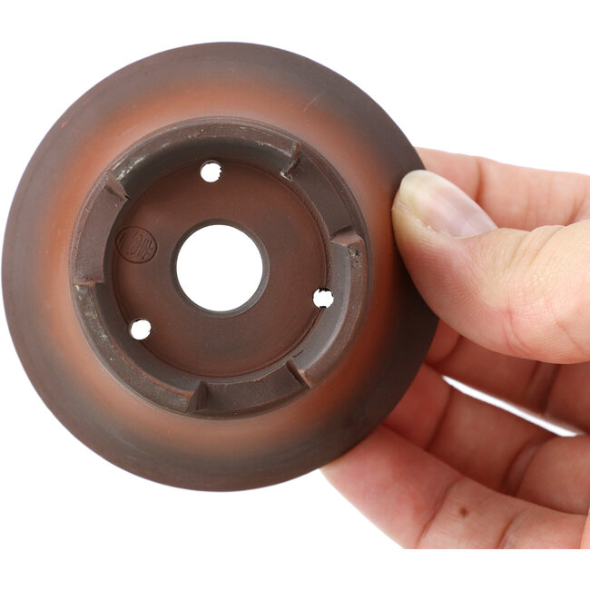 Ronde ongeglazuurde bonsaipot van Bigei - 70 x 70 x 40 mm