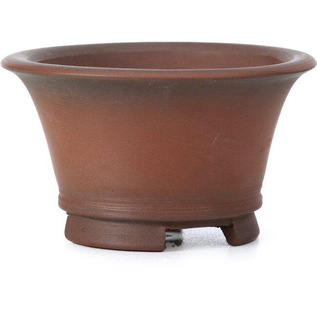 Ronde ongeglazuurde bonsaipot van Bigei - 70 x 70 x 40 mm