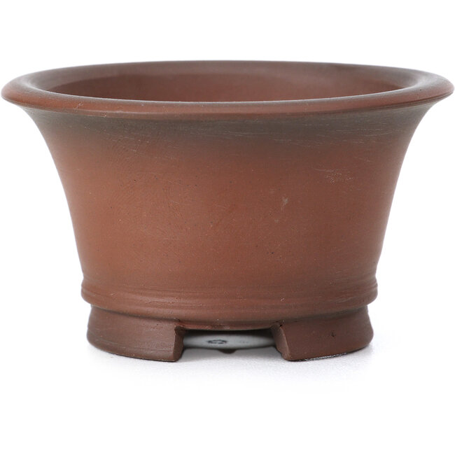 Ronde ongeglazuurde bonsaipot van Bigei - 70 x 70 x 40 mm