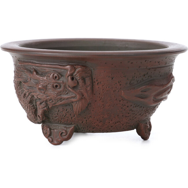 Pot à bonsaï rond non émaillé par Bigei - 115 x 115 x 60 mm