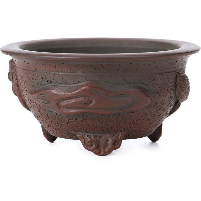 Vaso per bonsai rotondo non smaltato di Bigei - 115 x 115 x 60 mm